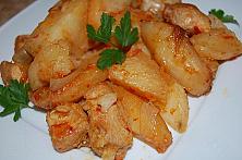 Cartofi cu carne la cuptor