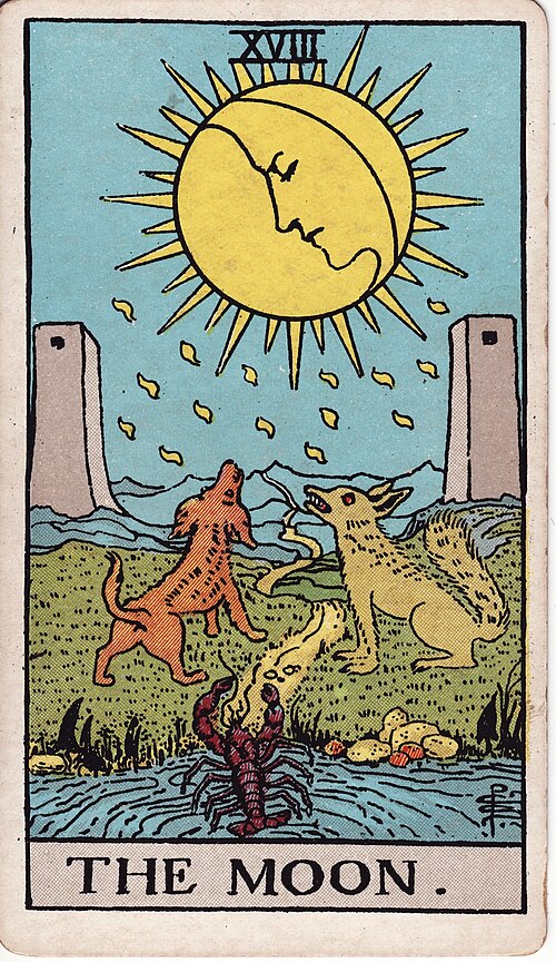 Cartea de tarot Luna (Rider-Waite-Smith)